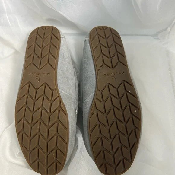 Koolaburra by UGG Grey Cream Plush Slippers Moccasins Size 7 - Picture 6 of 9